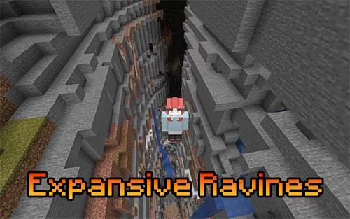 Expansive Ravines 1.20.4, 1.19.4 (огромные каньоны) для Майнкрафт
