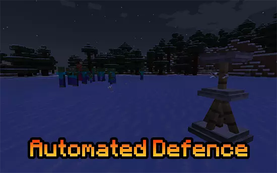 Automated Defence 1.20.1 (автоматическая турель) для Майнкрафт