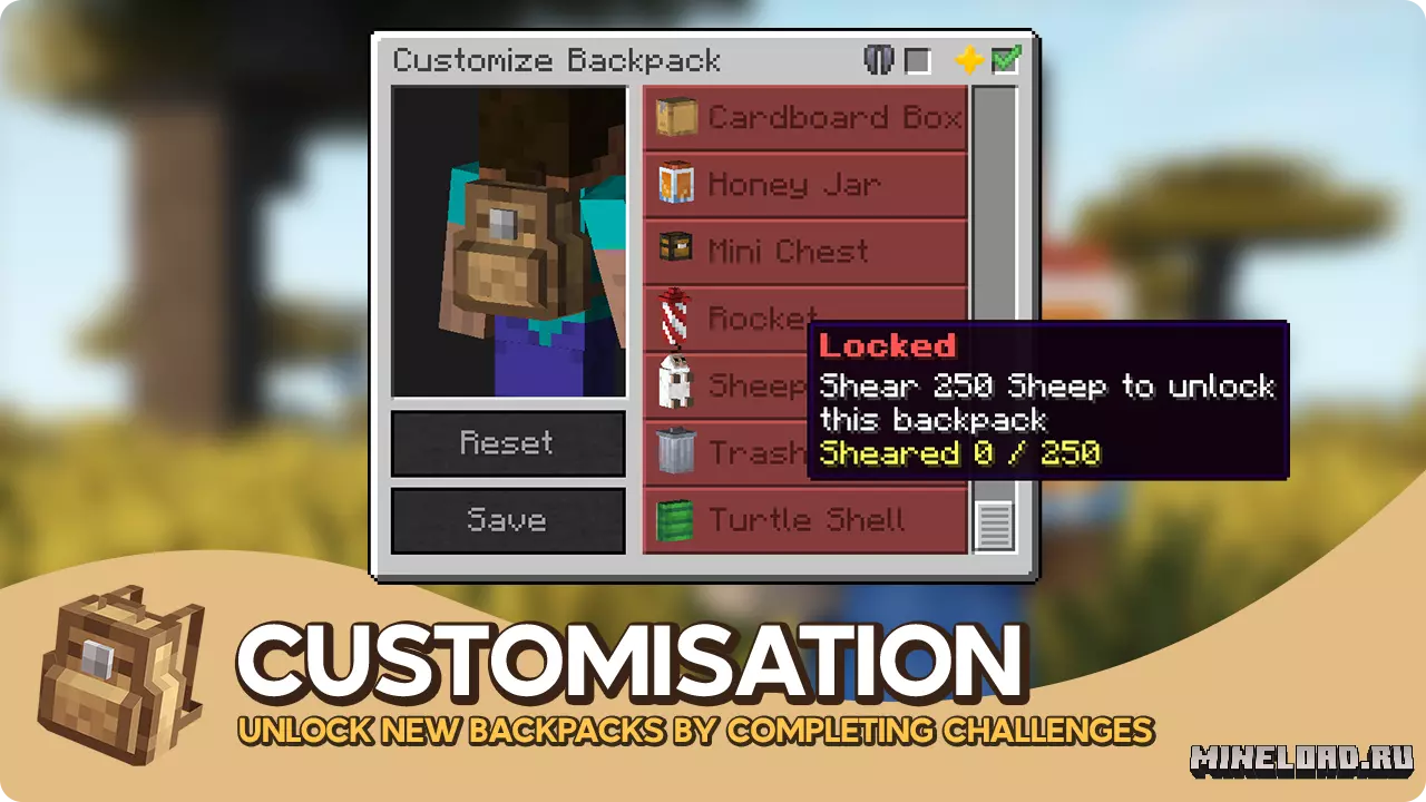 Backpacked 1.21.1, 1.20.1, 1.19.2, 1.16.5, 1.12.2 - 4