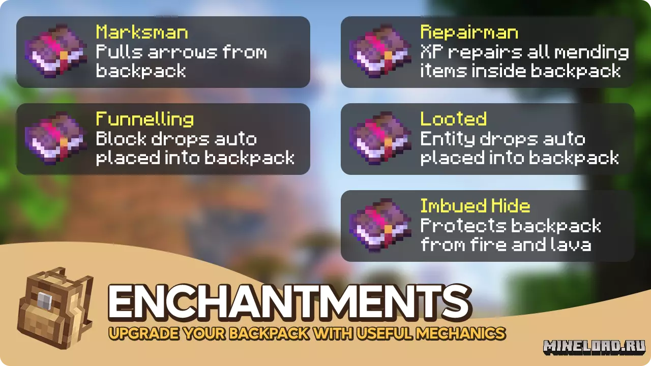 Backpacked 1.21.1, 1.20.1, 1.19.2, 1.16.5, 1.12.2 - 6